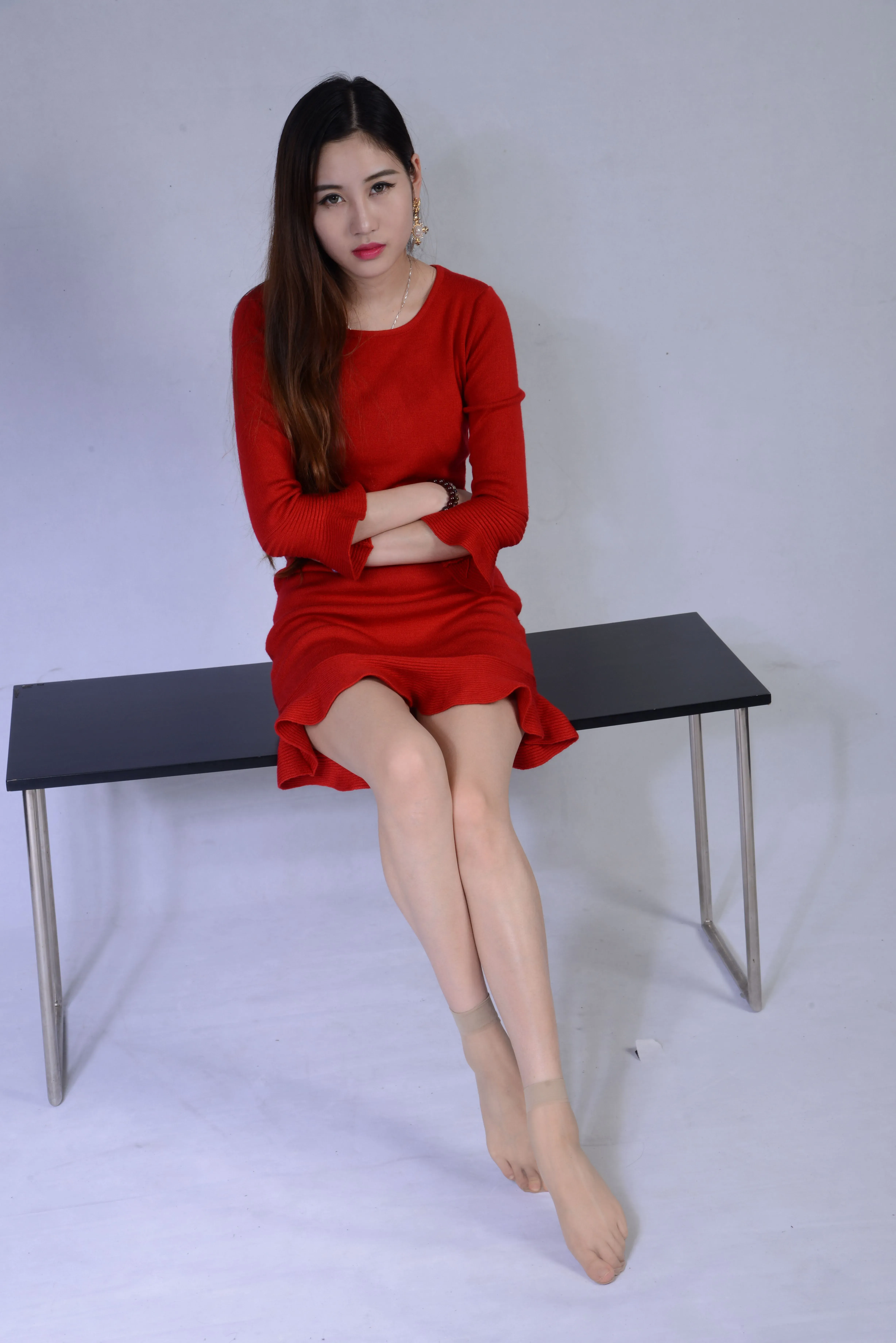 123-红色包臀裙短丝-48P[49P]插图